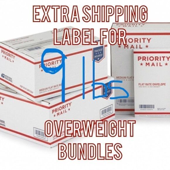 Overweight Shipping label 9 LBS - Picture 1 of 1